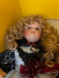 box of vintage dolls