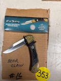 Frost cutlery, bear, claw knife