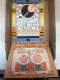 2 books, original art deco designs, and art nouveau designs