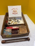 Vintage tools, Copper thermometer, misc