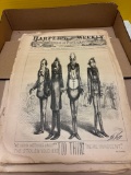 Seven harpers weekly magazines, 1871 1872, 1873