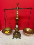 vintage brass balance scale