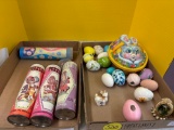 Vintage puzzles, kaleidoscope, Easter items
