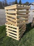 2 well built wood crates or tables