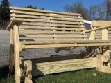 2 person platform glider rocker bench Amish built 52 quality