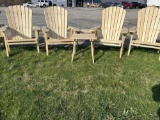 6pcs total 4 Adirondack lounge chairs 2 tables Amish built quality