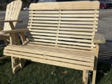 high back farmhouse porch rocker platform glider 55 Amish built quality