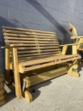 farmhouse style platform rocker glider bench 50