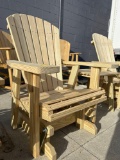 3pc Adirondack glider rocket platform chairs w/ table