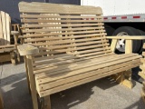 high back farmhouse platform porch glider rocker bench 55