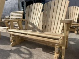 2 person Adirondack style platform glider rocker 56 Amish built