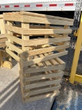 2 wooden storage tables or crates