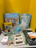 Ski harness, Knee brace, Kids items, including magnetic drawing board