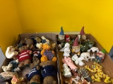 Bear figurines and dolls, and frogs, gnomes, etc.