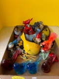 Birds and owls, including glass, Fenton birds