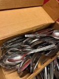 variety of vintage stainless steel flatware