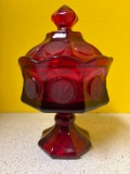 Fostoria coin footed candy jar