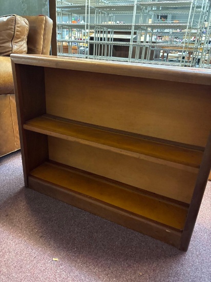 mid-century bookcase 32 inches wide 8 inches deep