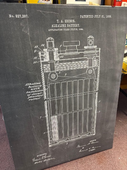 Contemporary reproduction of an Edison battery pat