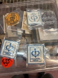 pin badge and vintage photographs collection