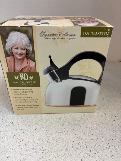 Paula Deen 2 quart stainless steel and copper tea kettle