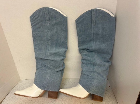 Woman fold over western boots size 8