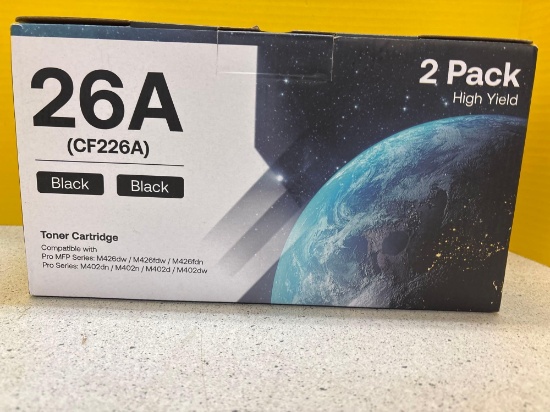 brand new toner cartridge, two pack high-yield