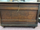 Antique oak tool chest
