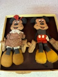 1950s Mickey and Minnie mouse cloth dolls