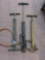 Three vintage knee bike pumps