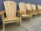 4pc set Adirondack arm lounge chairs fireplace or patio