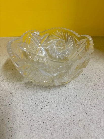 American brilliant cut glass bowl