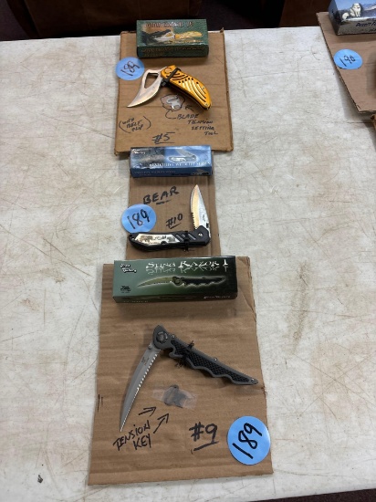 Three pocket knives