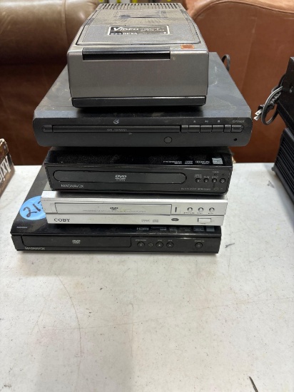 DVD players and VHS rewind machine