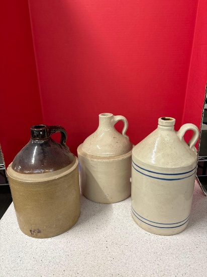 Three crock jugs