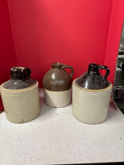 Three crock jugs