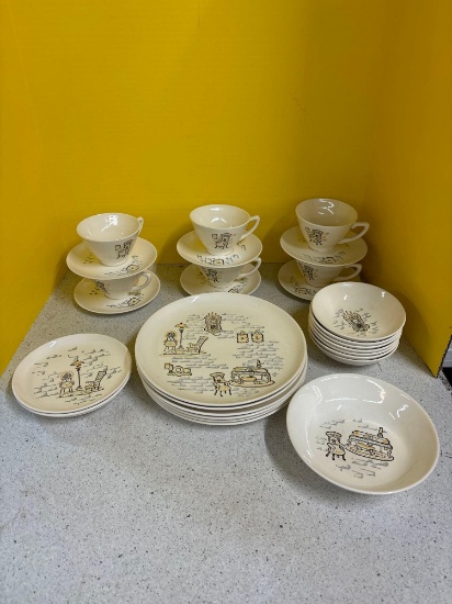 USA made cottage core dish set 29 pieces
