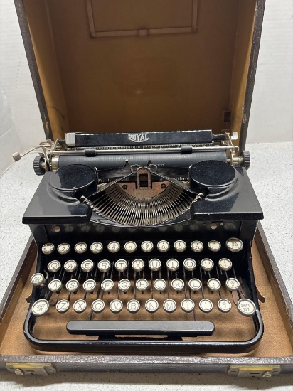 Portable vintage royal typewriter