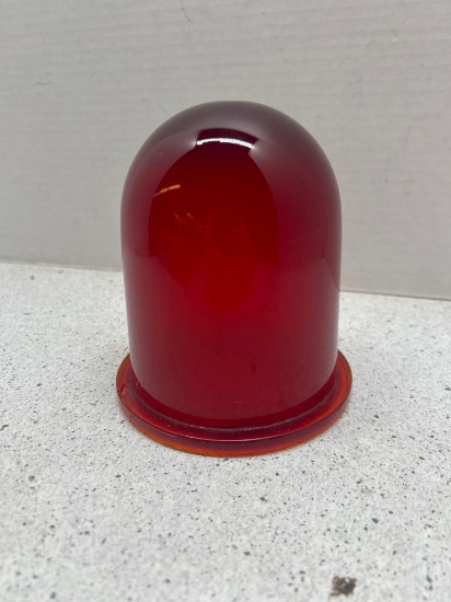 Red glass globe