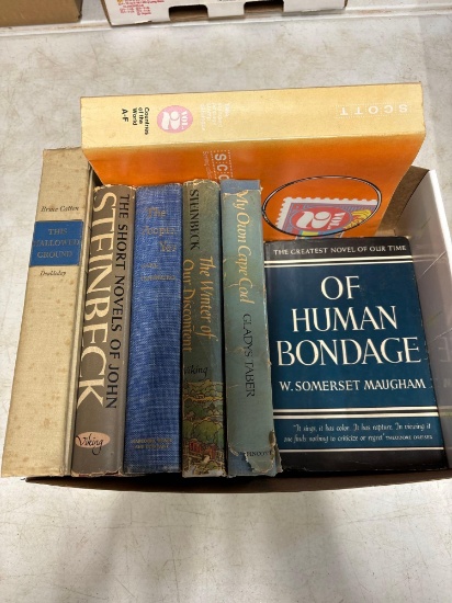 Vintage books Steinbeck, etc.
