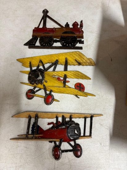 1969, 1975 Sexton train wall art