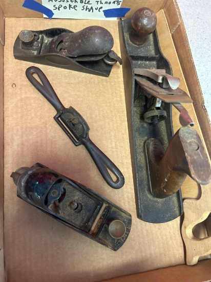 Stanley knuckle Block plane and Stanley 9.25 both adjustable throats spoke shave