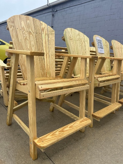 4 pc set Adirondack balcony lounger armchairs