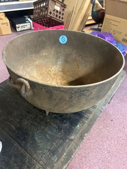 large cast iron cauldron