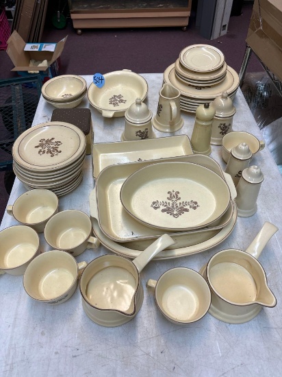 Large set of Pfaltzgraff village Stoneware