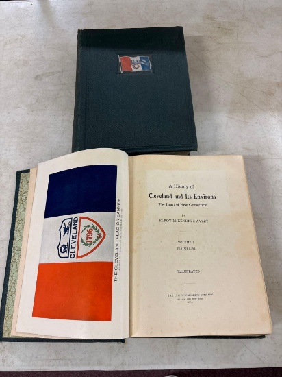 2 volume large hardbound set, a history of Cleveland and its environs
