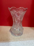 Quality Crystal vase 8 inches tall