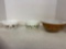 vintage Pyrex mixing bowls and baking dish