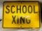 School crossing metal sign