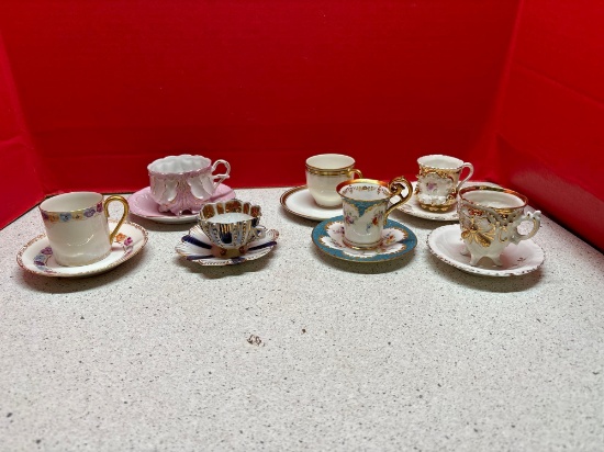 Demitasse cups and saucers
